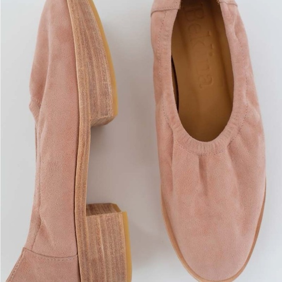 Beklina Aya Platform Fish Paste Slip On Suede Block Heel Women's Size 8 - Picture 3 of 16